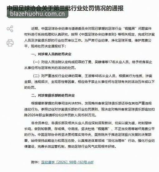 3大信号解读足协第三批禁足名单，火狐体育平台用户如何看清足球乱象